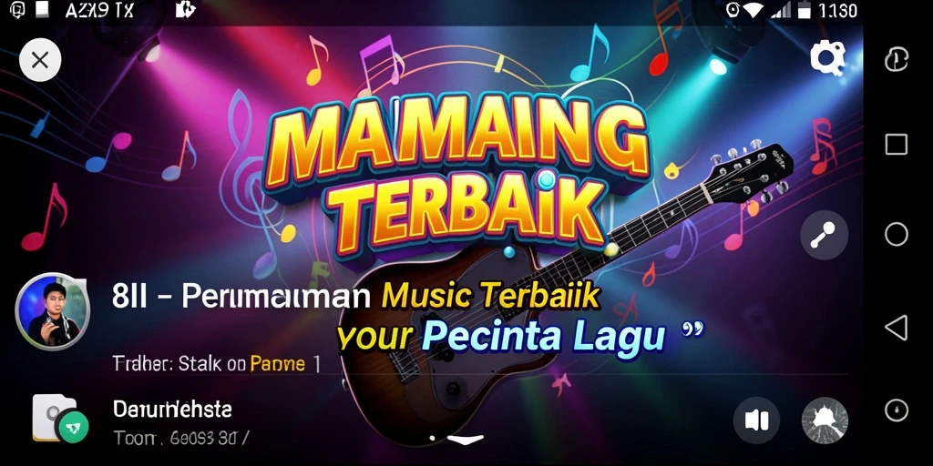 Screenshot permainan 8II menampilkan pengalaman bermain musik yang seru.