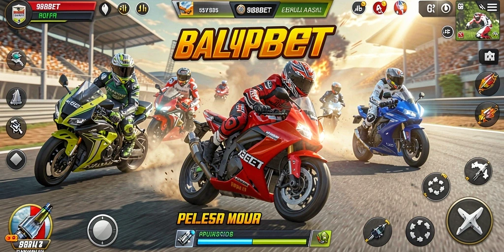 Gameplay seru dari balapan motor di 988BET