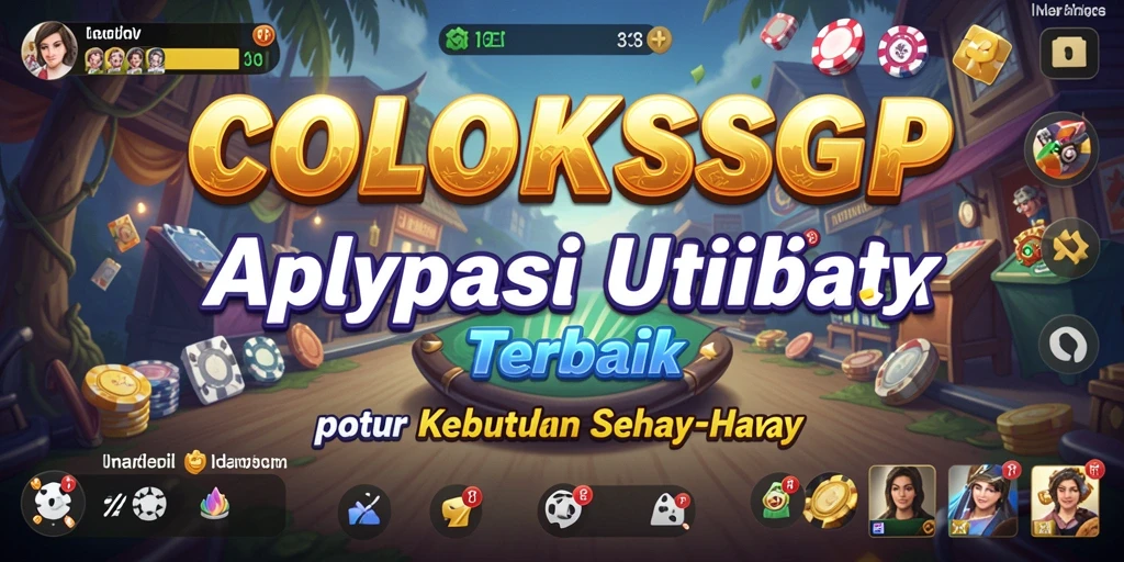Screenshot aplikasi COLOKSGP yang menunjukkan fitur-fitur utility yang ditawarkan.
