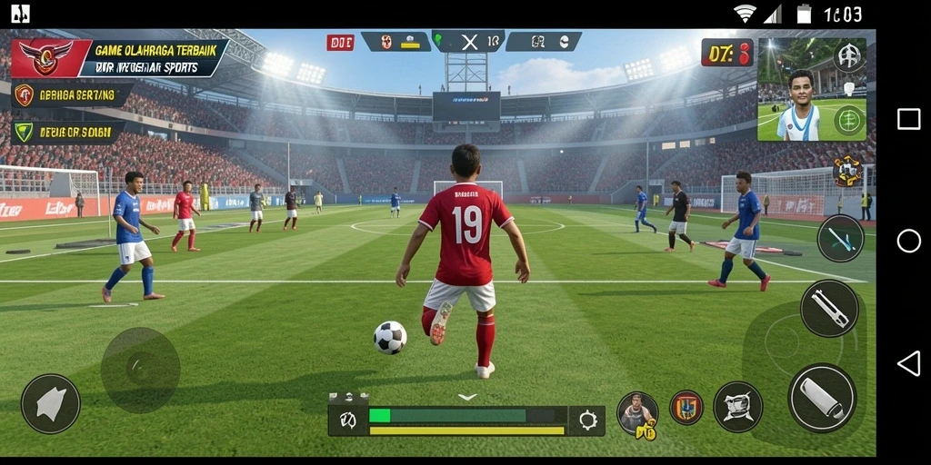 Tampilan menarik dari gameplay D73 yang penuh aksi olahraga.