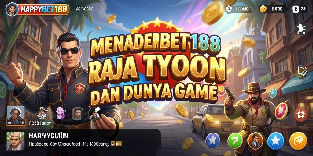 Screenshot gameplay <strong>HAPPYBET188</strong> menampilkan aksi seru dalam membangun kerajaan bisnis.