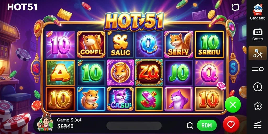 Tampilan menarik dari gameplay Slot di HOT51.