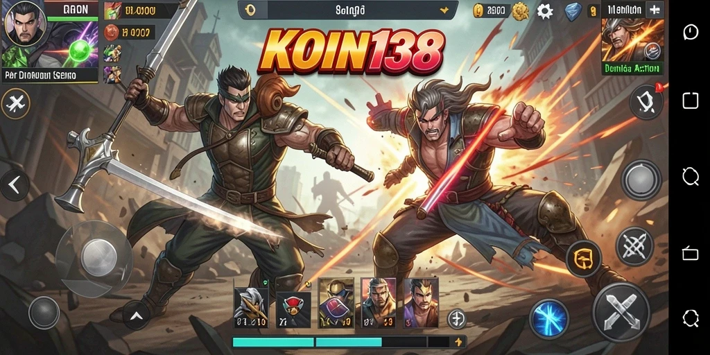 Tampilan seru dari gameplay KOIN138 yang mendebarkan.