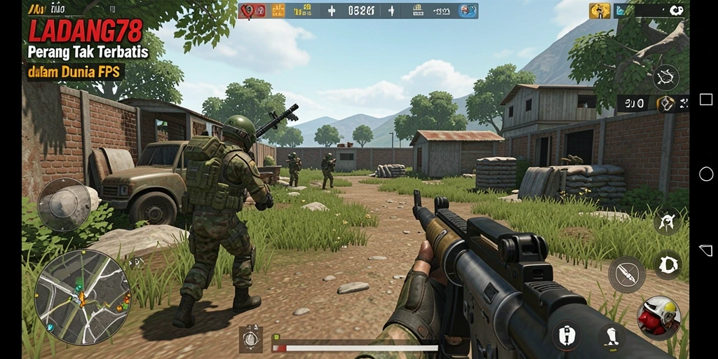 Gameplay seru dalam LADANG78 saat pertempuran sengit berlangsung.