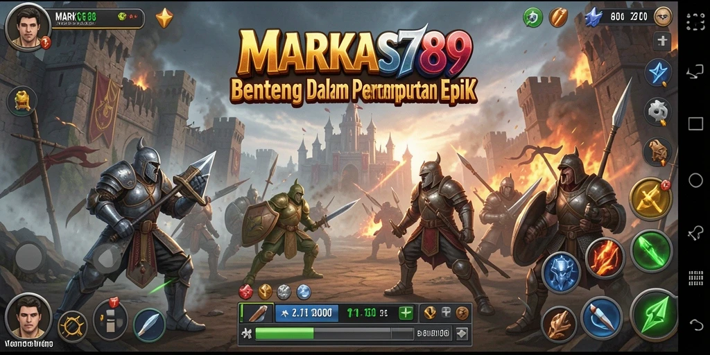 Screenshot dari gameplay <strong>MARKAS789</strong> menampilkan tindakan menegangkan dalam Tower Defense.