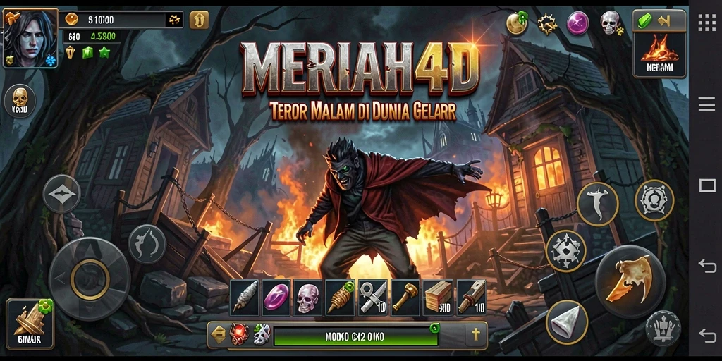 Screenshot gameplay menyeramkan dari MERIAH4D menunjukkan suasana yang mencekam.