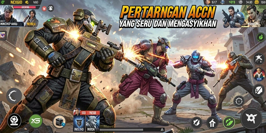 Screenshot aksi seru di NEXGID dengan gameplay mendebarkan.
