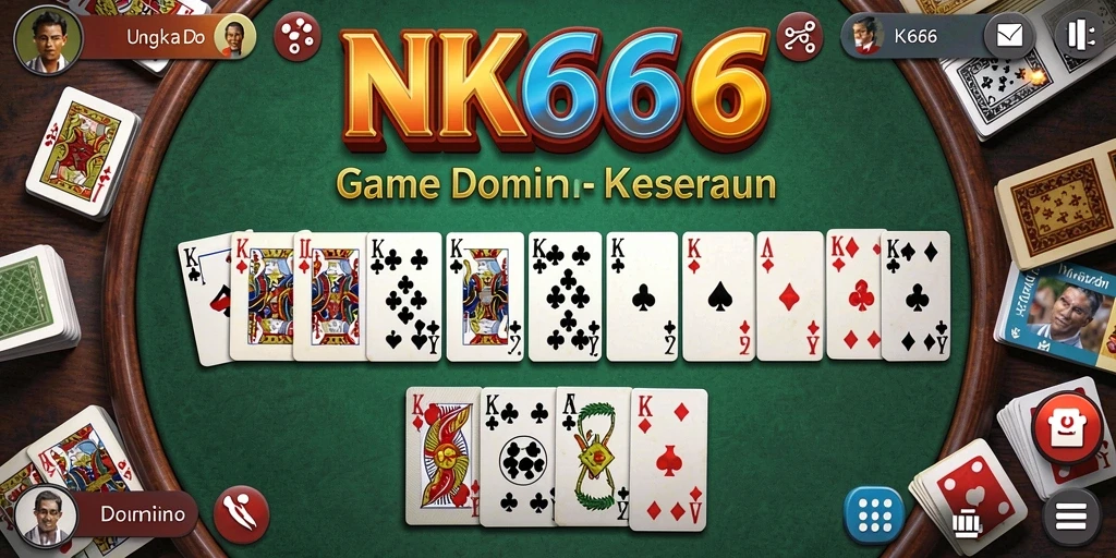 Tampilan menakjubkan dari gameplay Domino yang seru.