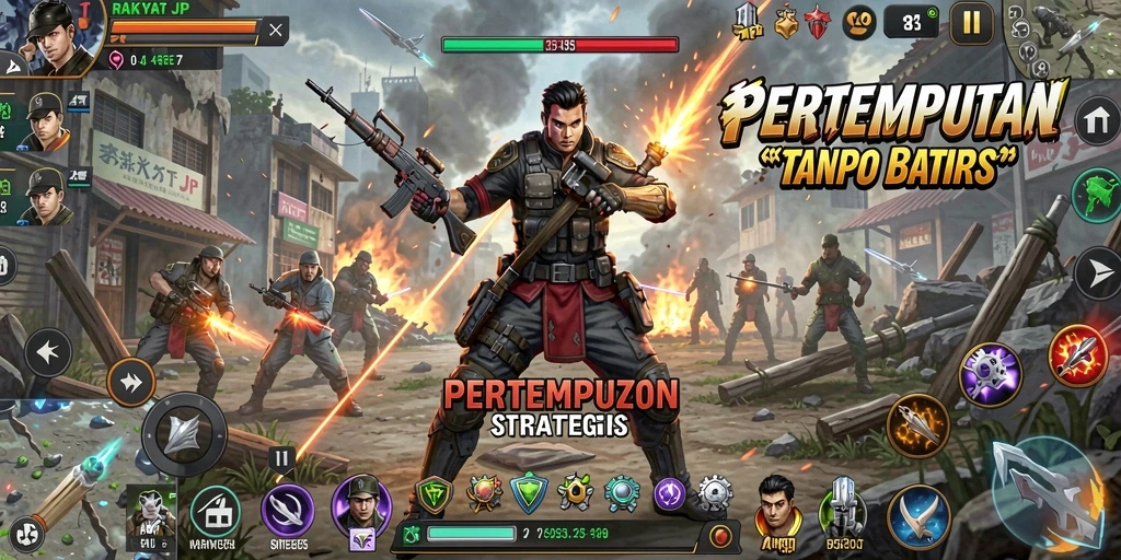 Gameplay seru RAKYATJP dengan pertarungan tim.