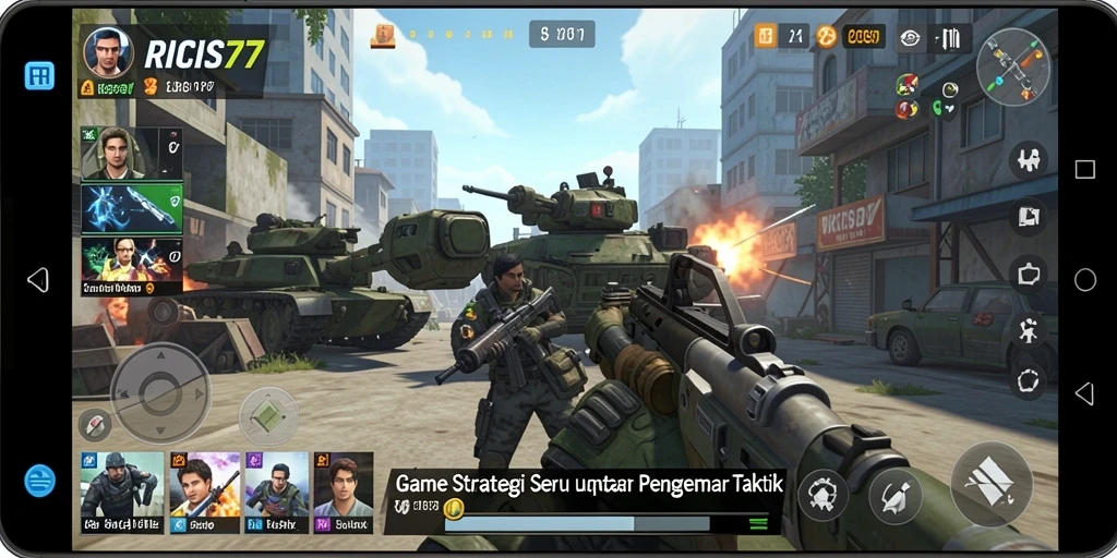 Tampilan gameplay RICIS77 yang penuh strategi menarik.