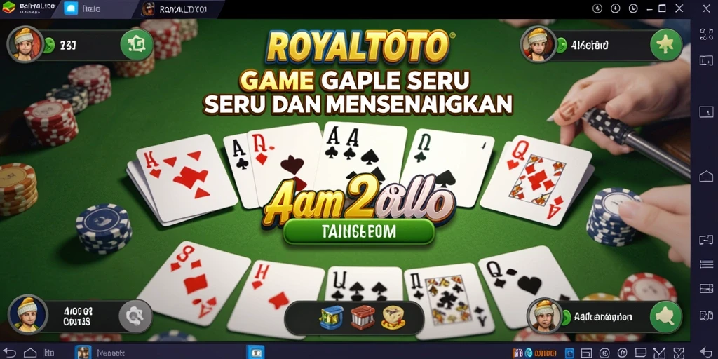 Tampilan menarik gameplay Gaple di ROYALTOTO.