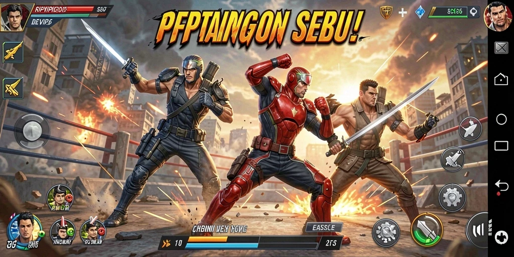 Tampilan gameplay RPVIP6 yang menegangkan saat bertarung melawan musuh.