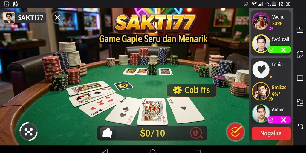 Tampilan gameplay seru Gaple di SAKTI77, penuh strategi dan interaksi.