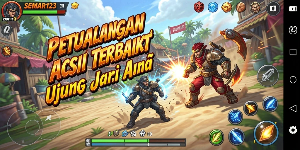 Tampilan gameplay yang menegangkan dari SEMAR123 dengan action seru.
