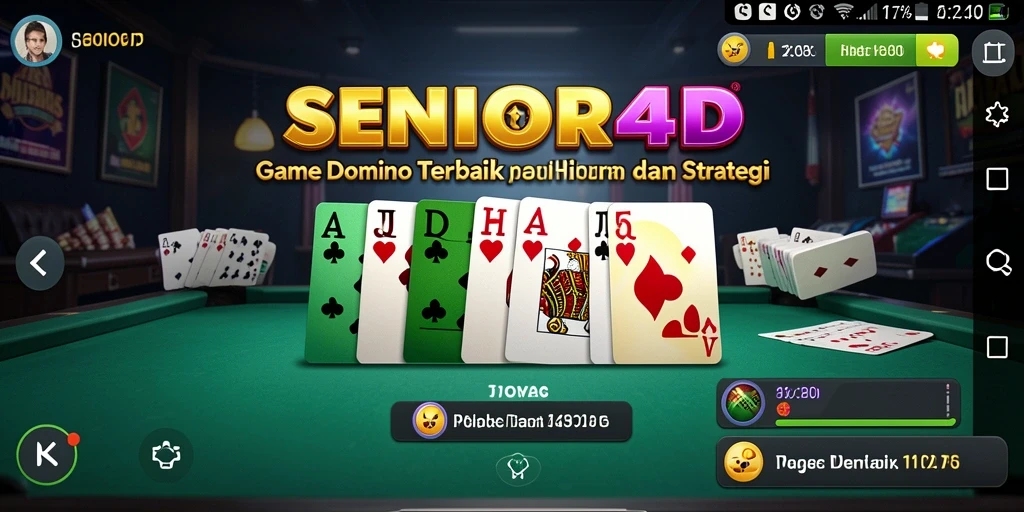 Tampilan menarik dari permainan Domino SENIOR4D yang mendebarkan.