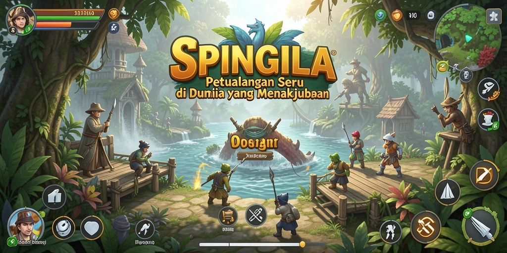 Tampilan gameplay SPINGILA yang menakjubkan dan penuh petualangan.