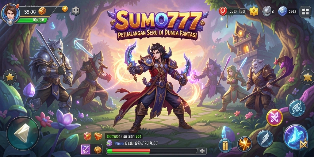 Screenshot menunjukkan petualangan seru dengan grafik memukau di SUMO777.