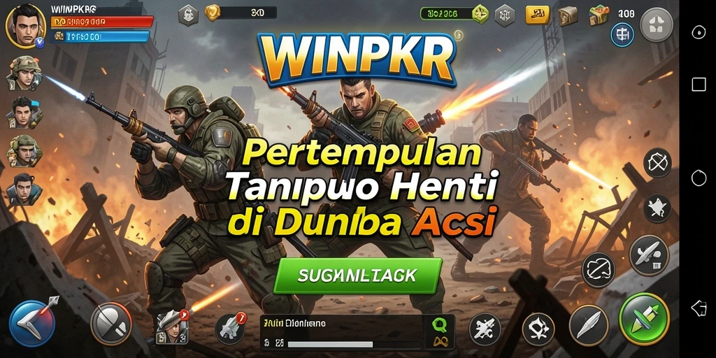 Tampilan gameplay mendebarkan dari WINPKR yang penuh aksi.
