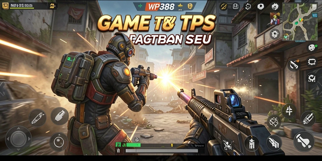Screenshot WP888 menampilkan aksi seru dalam pertarungan TPS.
