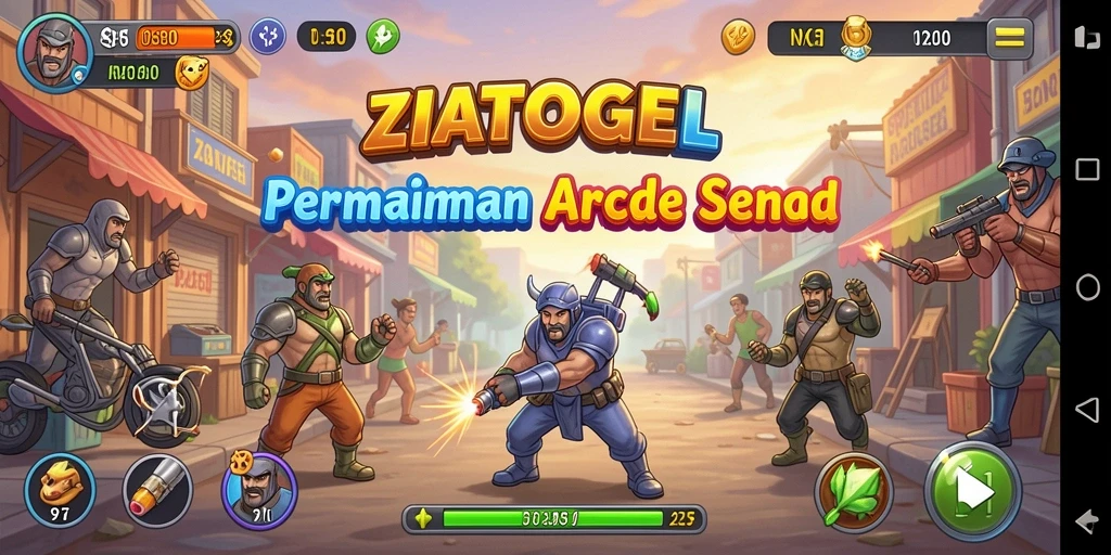 Tampilan gameplay ZIATOGEL yang seru dan dinamis.